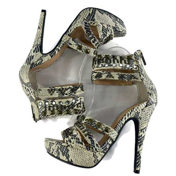 Colin Stuart Open Toe With Ankle Strap Heels Sz 5B - Picture 4 of 10